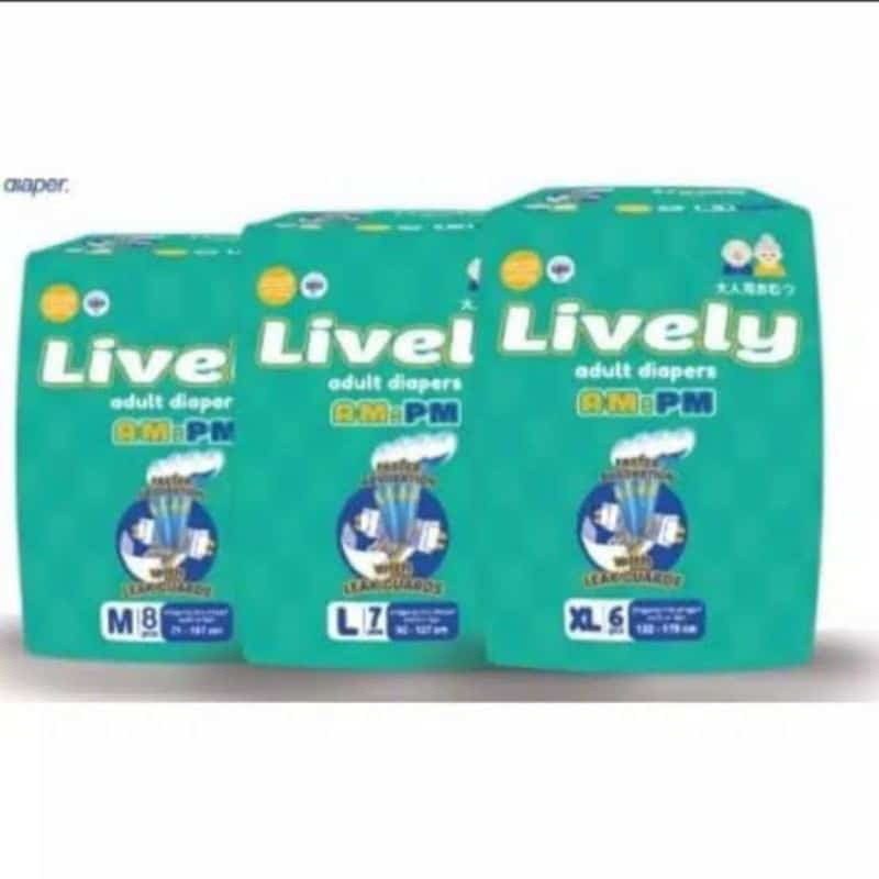 Lively Adult Diapers / Popok Dewasa Perekat M,L,XL