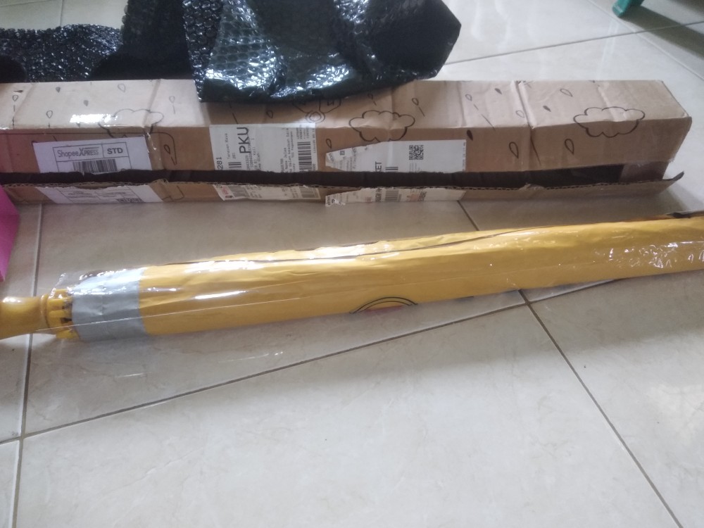 Payung Golf Polos Kuning Yellow Besar Sablon Promosi Partai
