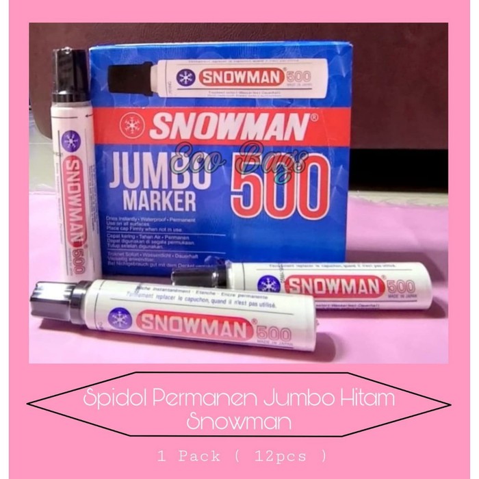 

Permanent Spidol Jumbo / Spidol Snowman Permanent 500 Jumbo - Hitam