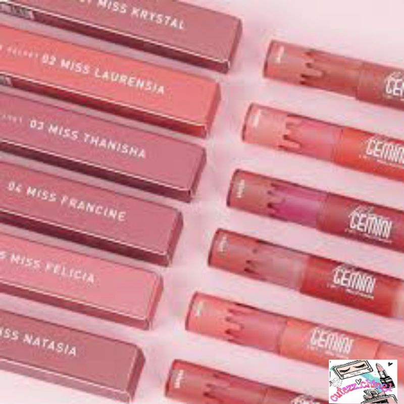 ☃️Cutezz_Ching1☃️Madame Gie Miss Gemini 2 In 1 Gloss n Velvet - Make Up Lipstick