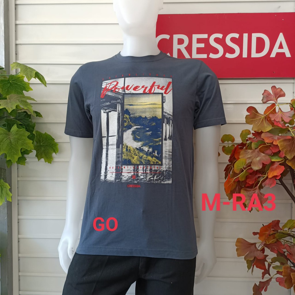 gof M CRESSIDA KAOS (Regular) Pakaian Pria Atasan Kaos Oblong Casual Santai Original Lengan Pendek