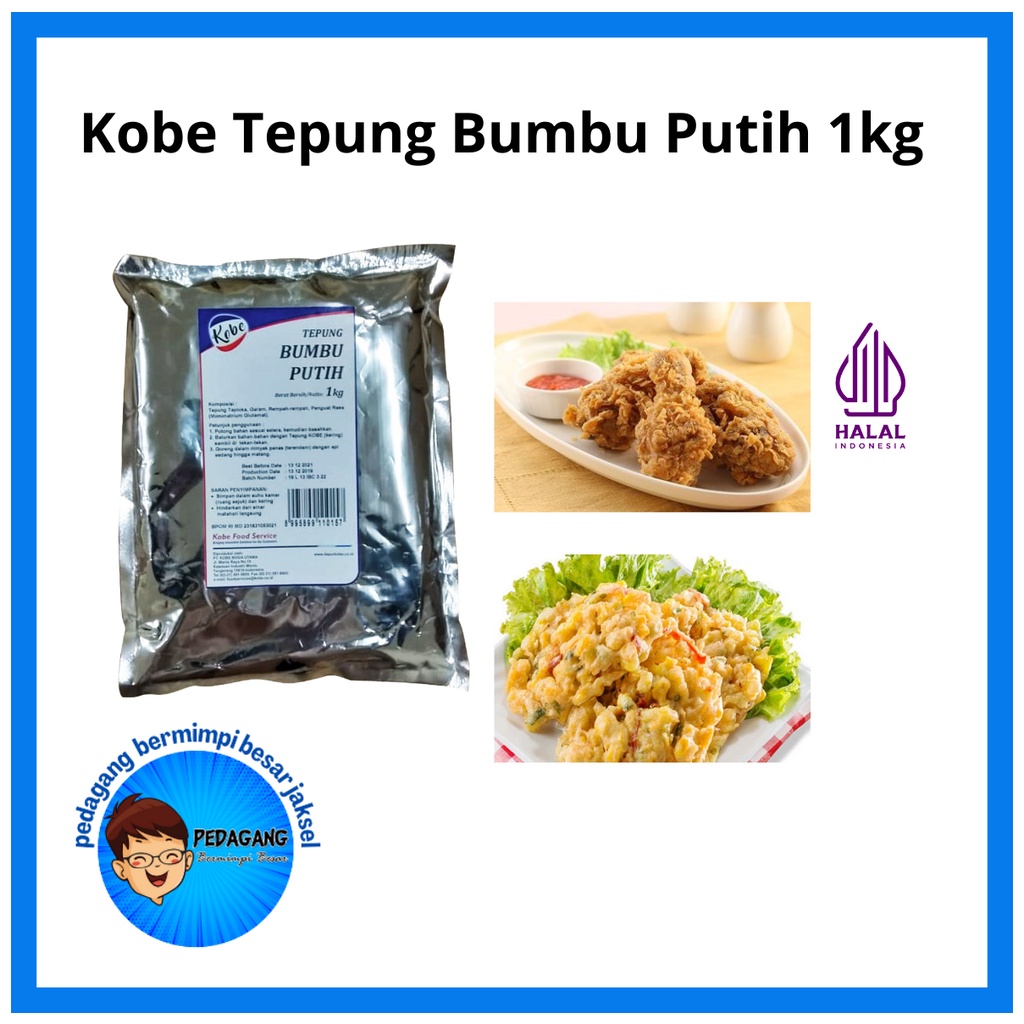 Jual Kobe Tepung Bumbu Putih 1Kg Tepung Serbaguna Shopee Indonesia