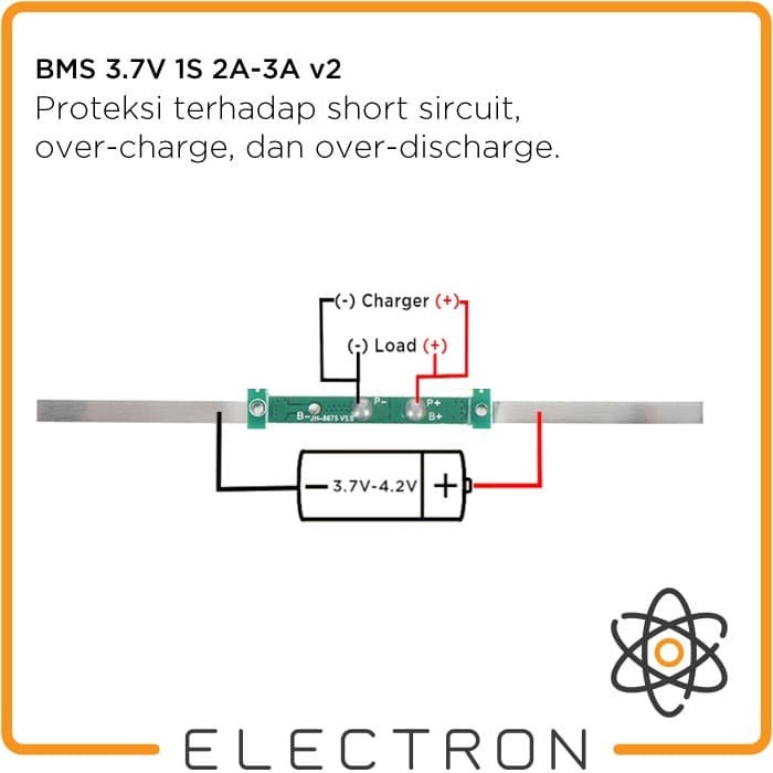 BMS 3.7V 2A-3A V2 1S Battery Protection Charging Board 18650 4.2V Baterai