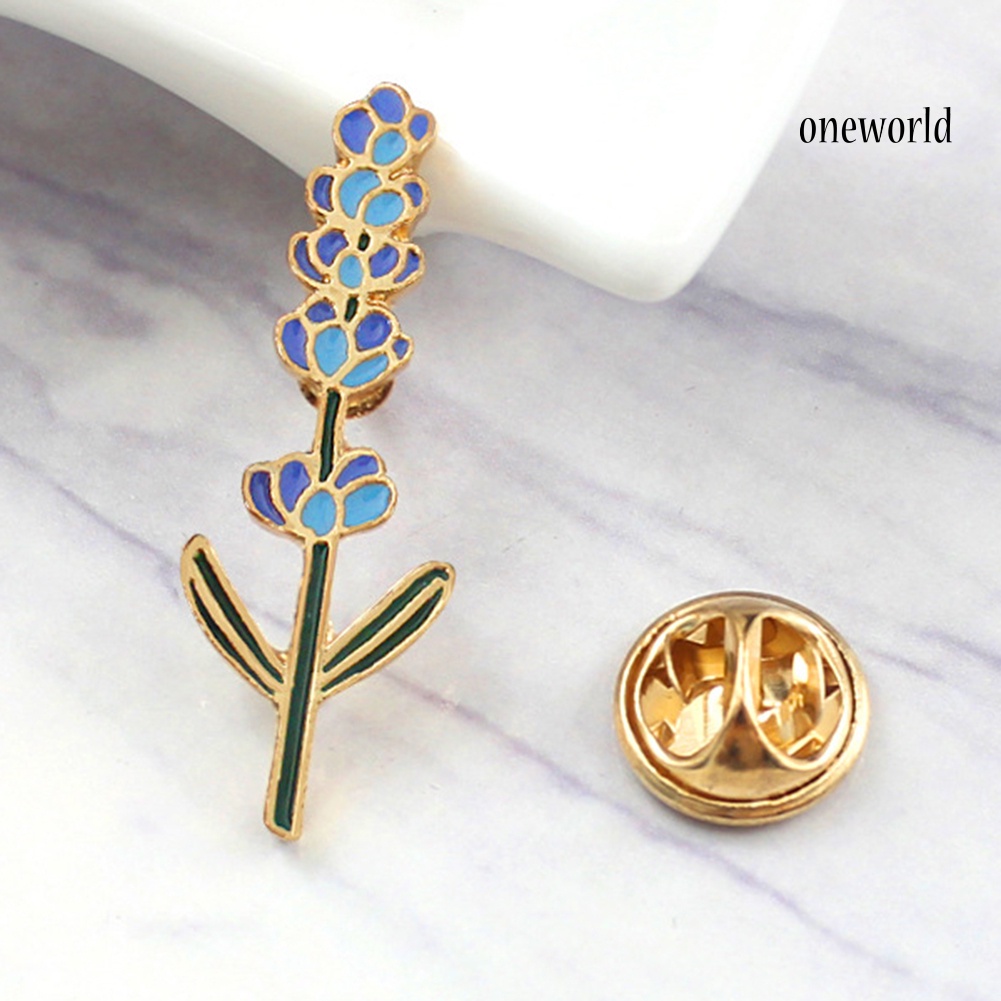 OW@ Women Beautiful Enamel Flower Button Pin Badge Brooch Women Valentine's Day Gift