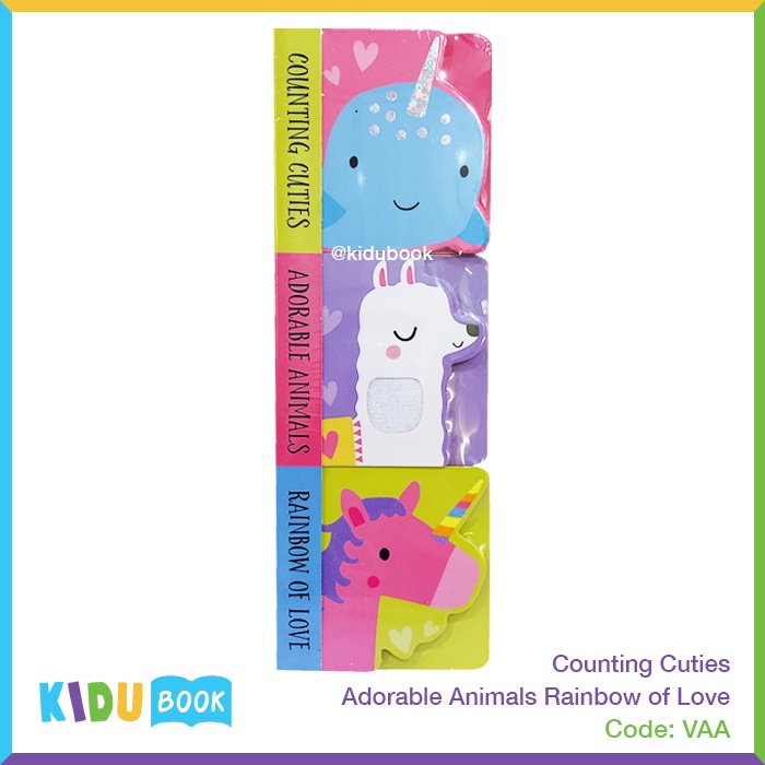 Buku Cerita Bayi dan Anak Counting Cuties Adorable Animals Rainbow of Love Kidu Baby