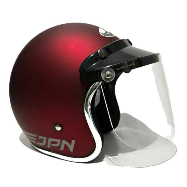 Helm JPN Retro arc Maroon Dof List Chrom