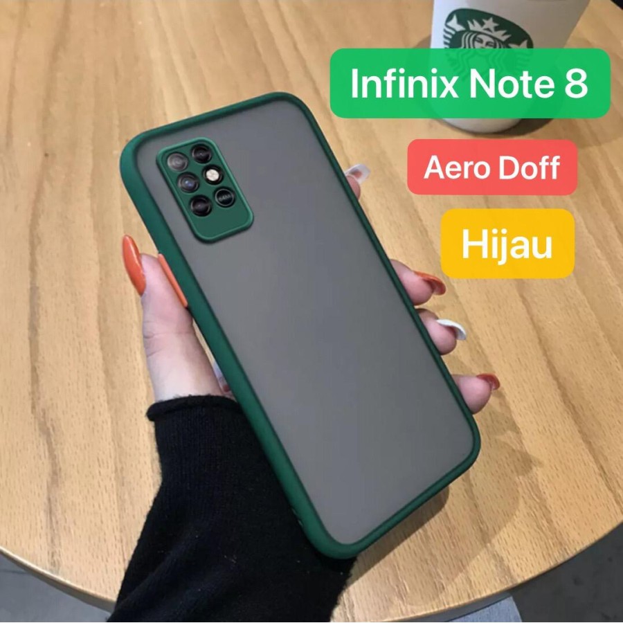 INFINIX NOTE 8 CASE SOFT DOFF PROTECT CAMERA HARDCASE MATTE TRANPARAN