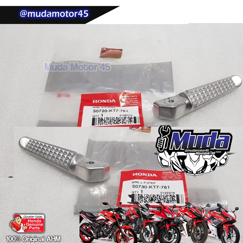 PIJAKAN FOOT STEP BELAKANG CBR150R CB150R CB150X SONIC KANAN OR KIRI CBR CB 150 50720-50730-KT7-761 