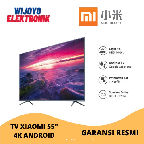 TV XIAOMI 4 55 INCHI ANDROID TV 4K ULTRA HD SMART TV GARANSI RESMI