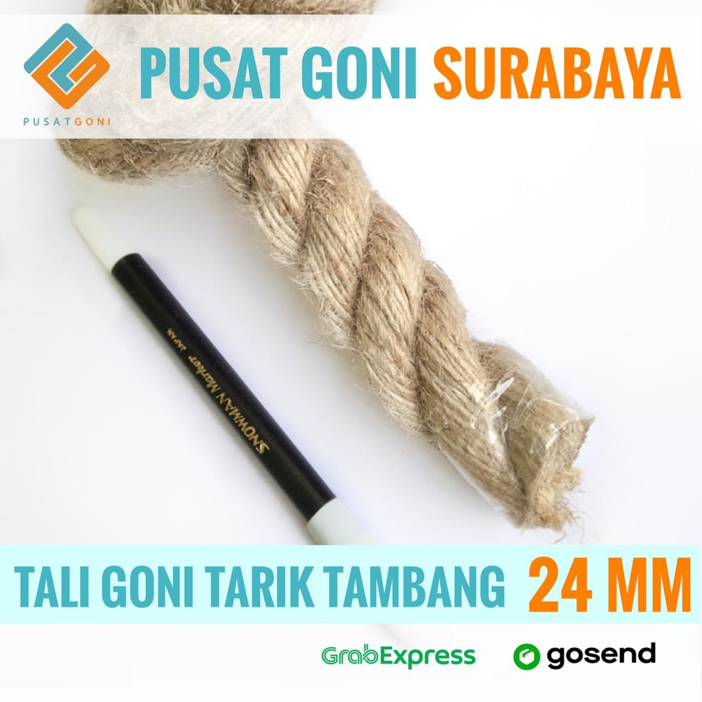 Tali Tambang Sisal 24 MM - Tali Goni - Tampar Manila Serat Sisal - Distributor Tali Rami Sisal Alami