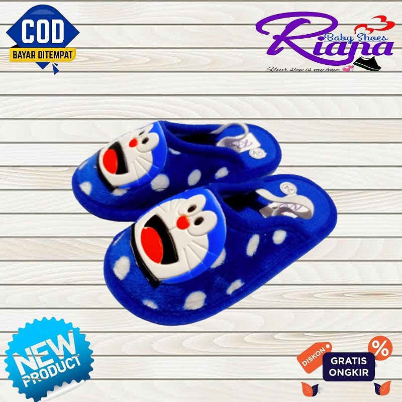 Sandal Slop bayi BAPAU polkadot animasi karakter murah terbaru Usia 6-18 Bulan