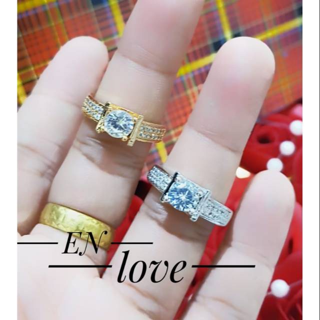 Perhiasan cincin lapis emas 18k