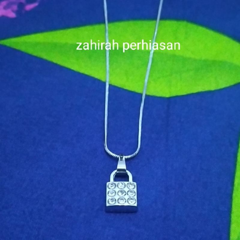 KALUNG WANITA TITANIUM MOTIF LIONTI GEMBOK PERTAMA TITANIUM 123