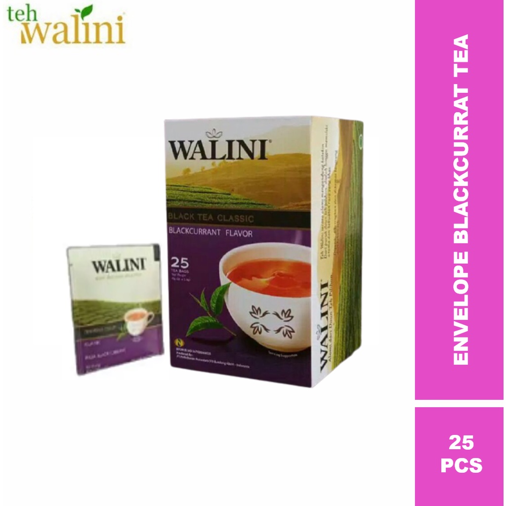 

Teh Walini Blackcurrant Klasik (Amplop Eksklusif) | Walini Blackcurrant Tea 1 Box Isi 25 Tea Bags Amplop | Teh Blackcurrant