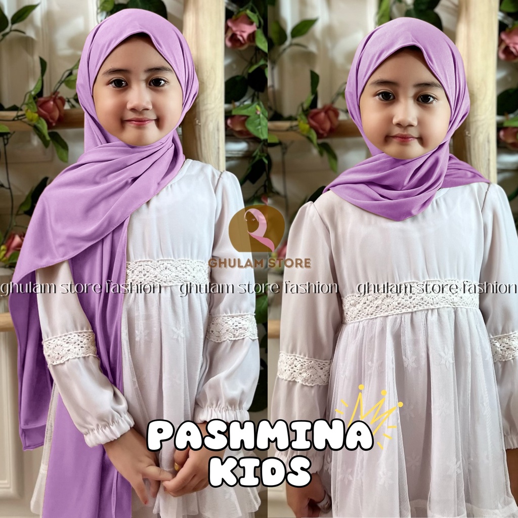 Kerudung Instan Anak Jilbab Pashmina Anak Instan Jersey Lucu Murah Simpel Usia Anak TK Umur 3-8 Tahun