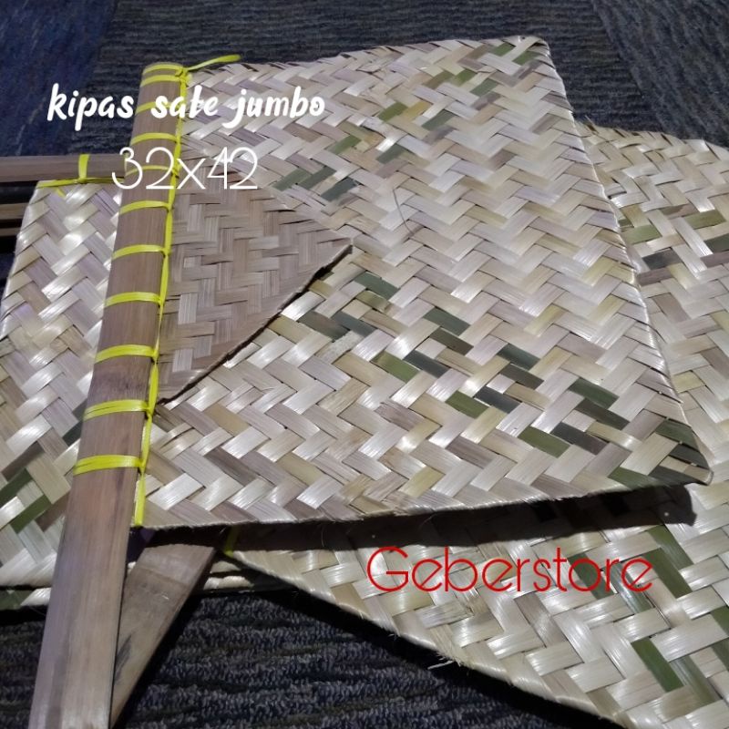 Kipas Sate Bambu Jumbo Hihid ukuran 38 40 42cm-+ satu buku