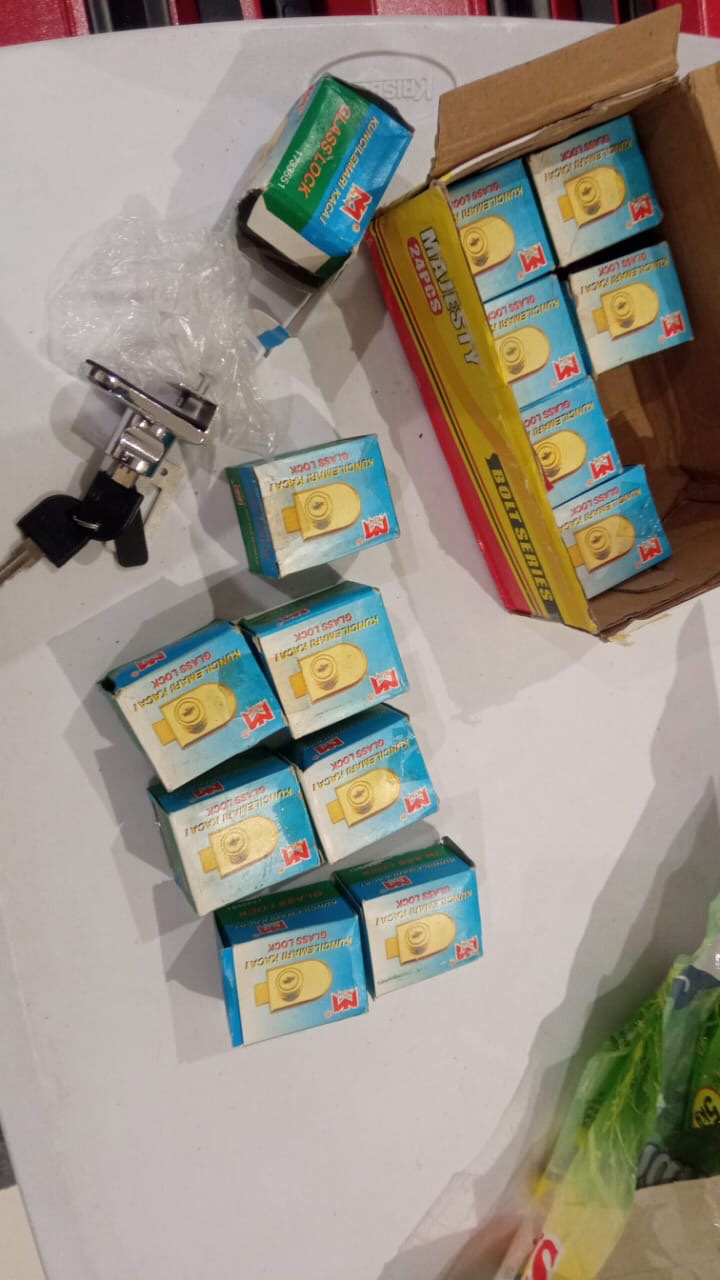 Kunci Lemari Kaca / Glass Lock / Kunci Pintu Kaca Showcase Lock