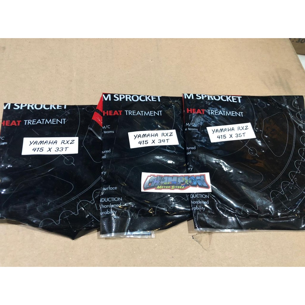 GEAR BELAKANG MOTOR BEBEK RK TAKASAGO 415 TIPIS YAMAHA RXZ UKURAN 33-39