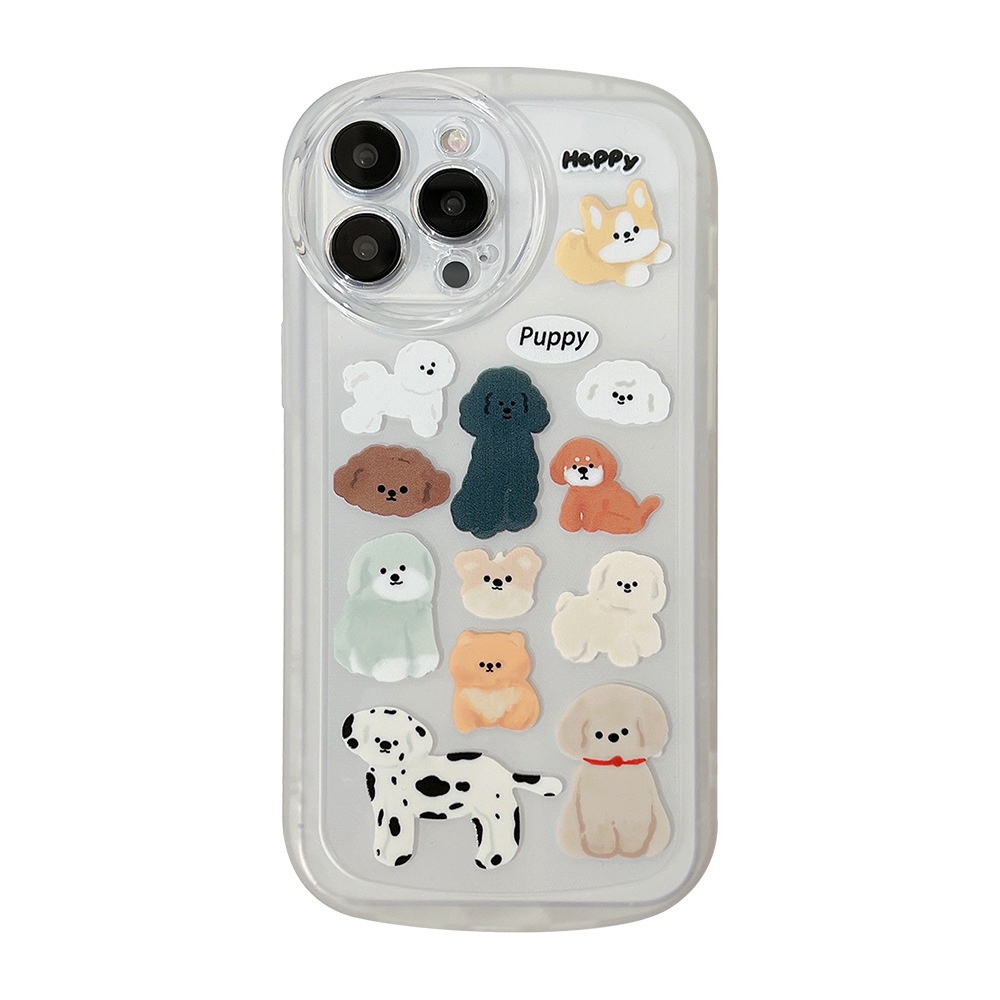 Case Pelindung Transparan Motif Kartun Anjing Untuk Iphone 11 8 7 Plus SE2 XS XR 12 13 PRO MAX