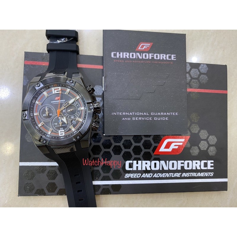 WatchHappy Chronoforce 5231 5231G 5231G-4 Mens Watch Special Circuit Edition Silicone Rubber Straps
