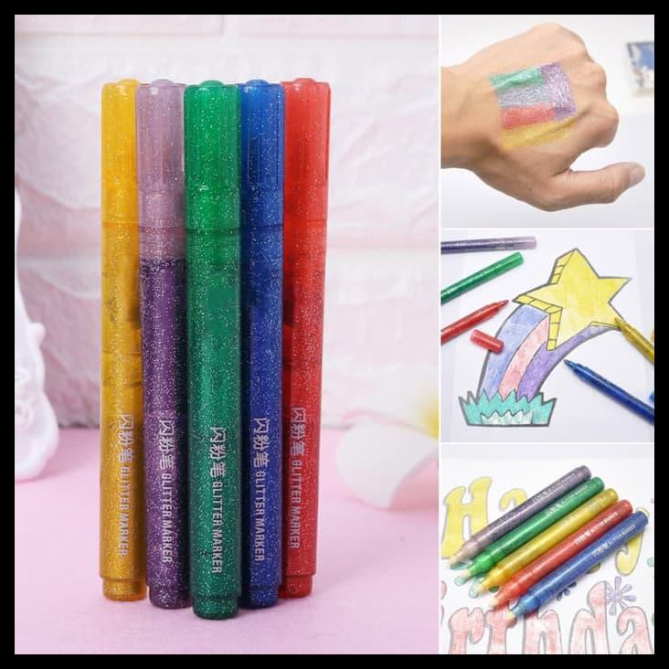 

BANTING HARGA GLITTER MARKER PEN (5PCS) PAKET ALAT TULIS MURAH TERUPDATE
