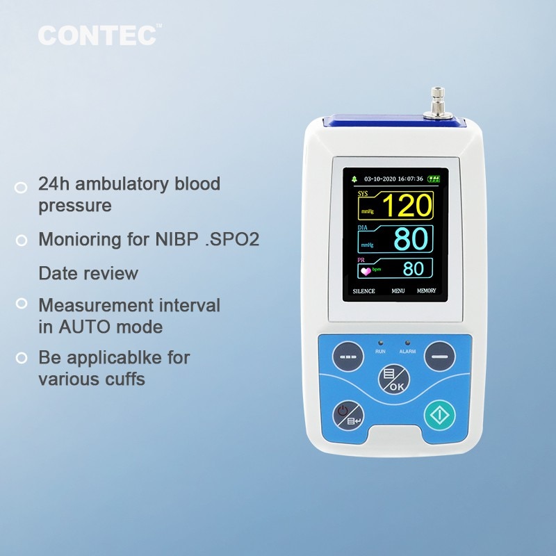 PREORDER ABPM50 NIBP Monitor CONTEC 24Hr Ambulatory Blood Pressure Holter+software CE