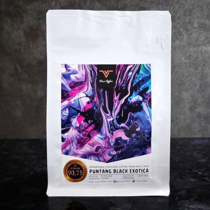 

(BISA COD) KKSI 1st WINNER-PUNTANG BLACK EXOTICA -VINSCOFFEE-VINS COFFEE - 200 gram