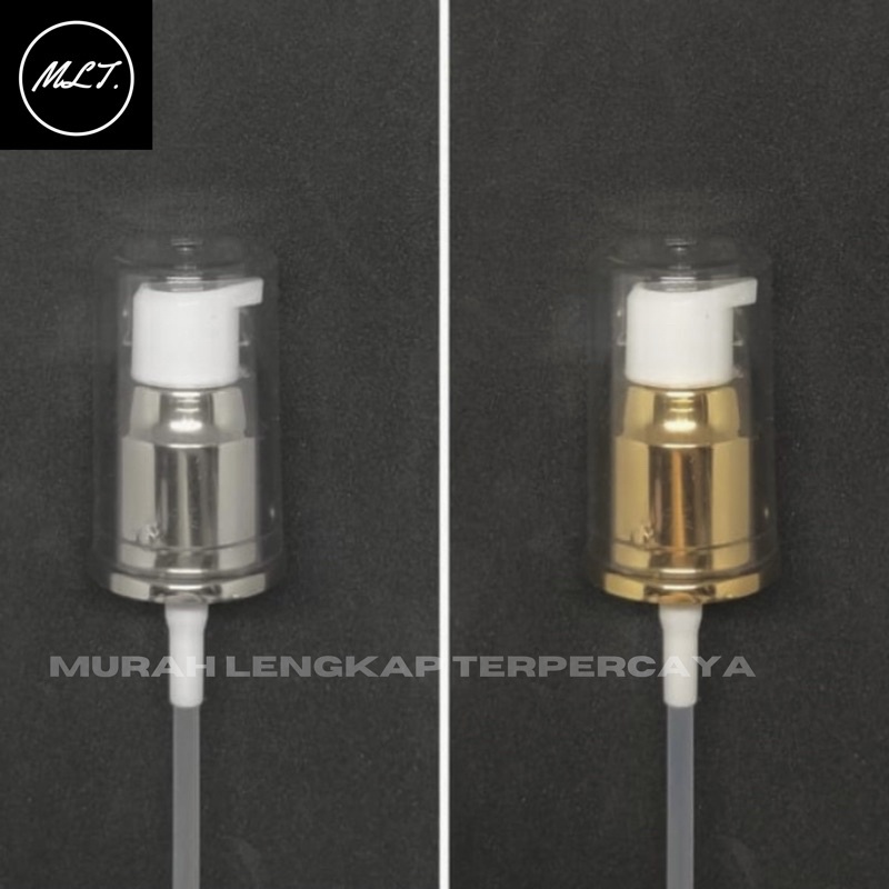 TUTUP TREATMENT PUMP NECK 18 FULLCOVER FULLCAP FULCOVER FULL CAP GOLD SILVER N18 N 18 BOTOL 20ML 30ML 60ML