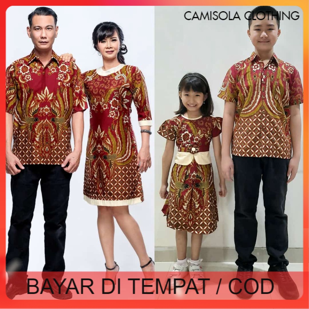 BATIK COUPLE KELUARGA SARIMBIT SERAGAM FAMILY PASANGAN ADELIA MERAH AYAH IBU ANAK LAKI LAKI PEREMPUAN COWOK CEWEK PASANGAN MUDA JUMBO MODERN BATIK SET TERBARU NATAL PAKAIAN WANITA PREMIUM QUALITY CAMISOLA CLOTHING