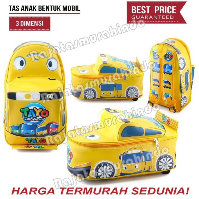 {{{{}}] Tas Ransel Anak Laki Laki Karakter - Tayo - Bentuk Mobil.RTM