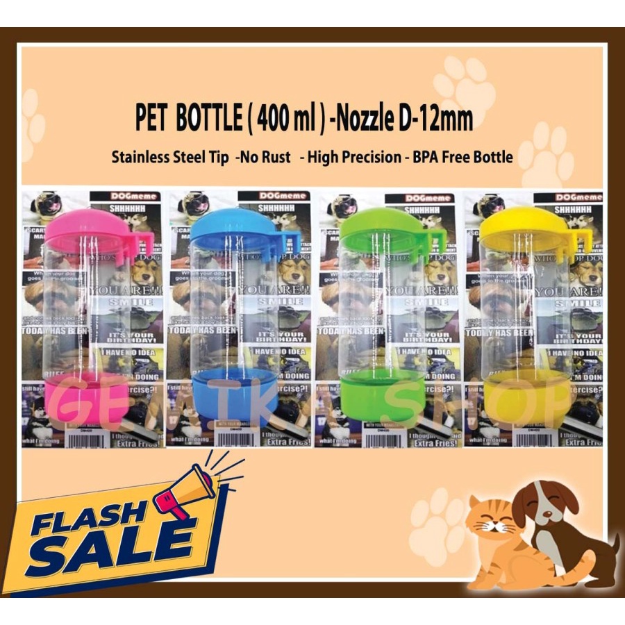 Botol Minum Kucing, Kelinci dan Dog Meme Bottle 400ml