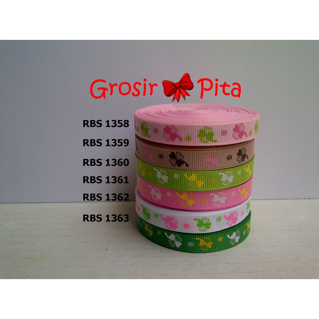 

(25 yard) Pita Grosgrain Motif RBS 1358,1359,1360,1361,1362,1363 | Toko Bahan Craft | Grosir Pita