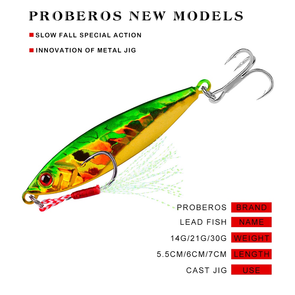 Umpan Pancing Metal jig lure Jigging mancing dasaran 14gr 21gr 30gr sudah dengan assit hook dan treble hook LF117