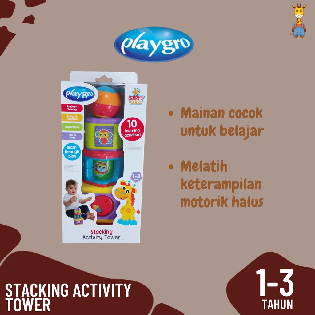 Playgro Stacking Activity Tower | Mainan Anak Anak