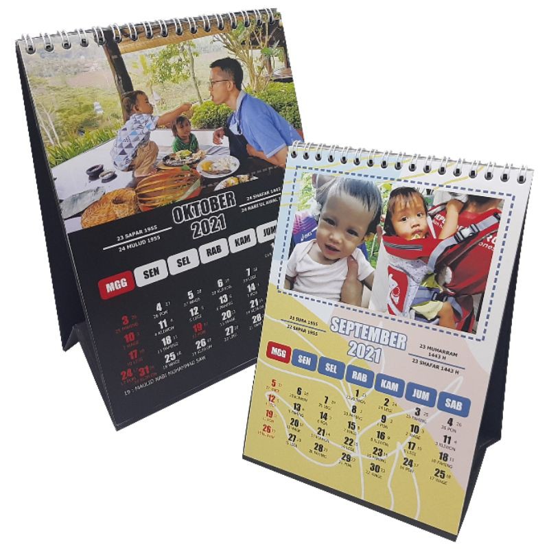 KALENDER MEJA FOTO CUSTOM 4 PILIHAN TEMA