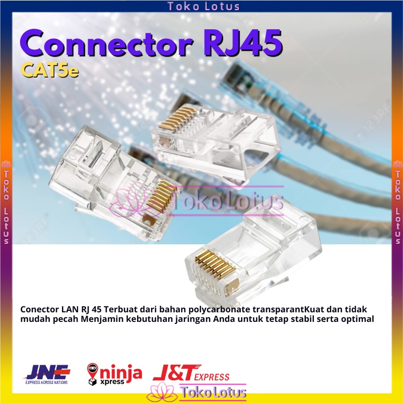 Termurah!!! Konektor RJ45 Cat5 500pcs / 100pcs [Bisa Bayar Ditempat]