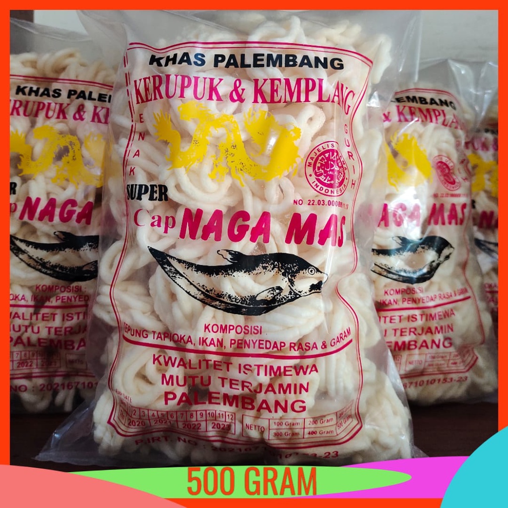 

KERUPUK PALEMBANG MINI NAGA MAS 500 GRAM KUALITAS SUPER