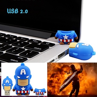 Flash Disk USB 2.0 Kapasitas 2TB Bentuk Kapten Amerika