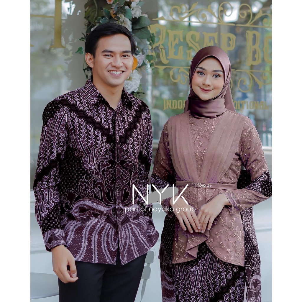 KEBAYA COUPLE TIFFANY TULLE MUTIARA | COUPLE BATIK KONDAGAN | KEBAYA LAMARAN TERBARU | KEBAYA WISUDA | SERAGAM BRIDESMAID | BATIK COUPLE BRUKAT | SARIMBIT BATIK PASANGAN