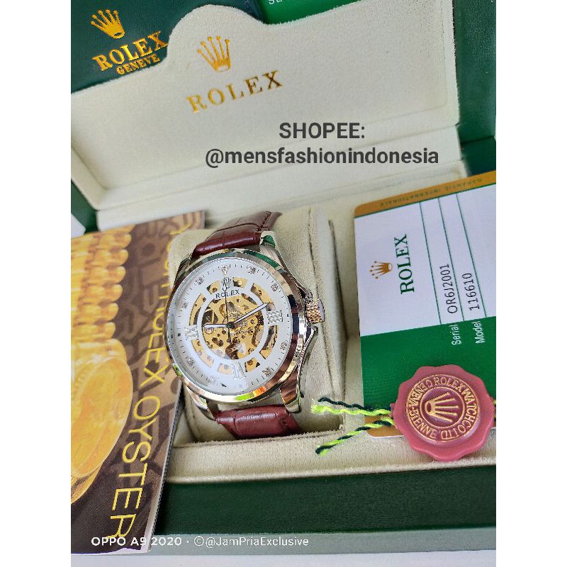 JAM TANGAN ROLEX  AUTOMATIC TANPA BATERAI GOOD QUALITY