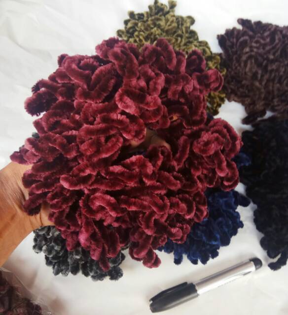 Ikat rambut uburubur jumbo besar isi 6 pcs 120hl ubur-2