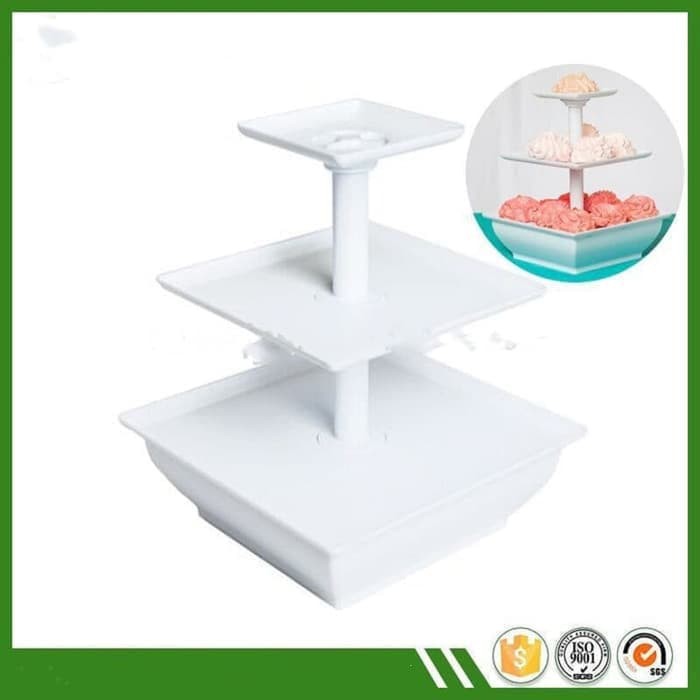 

Rak Penyajian Kue Buah Snack Server Stand WILTON Cakes Rack Cashback - Putih