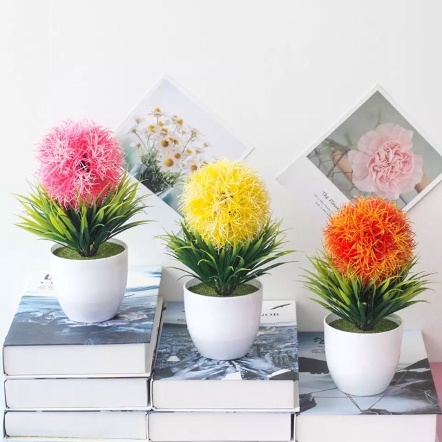 AM346 Bunga plastik / Pajangan bunga Artifisial / Snapdragon Vas Bulat-1