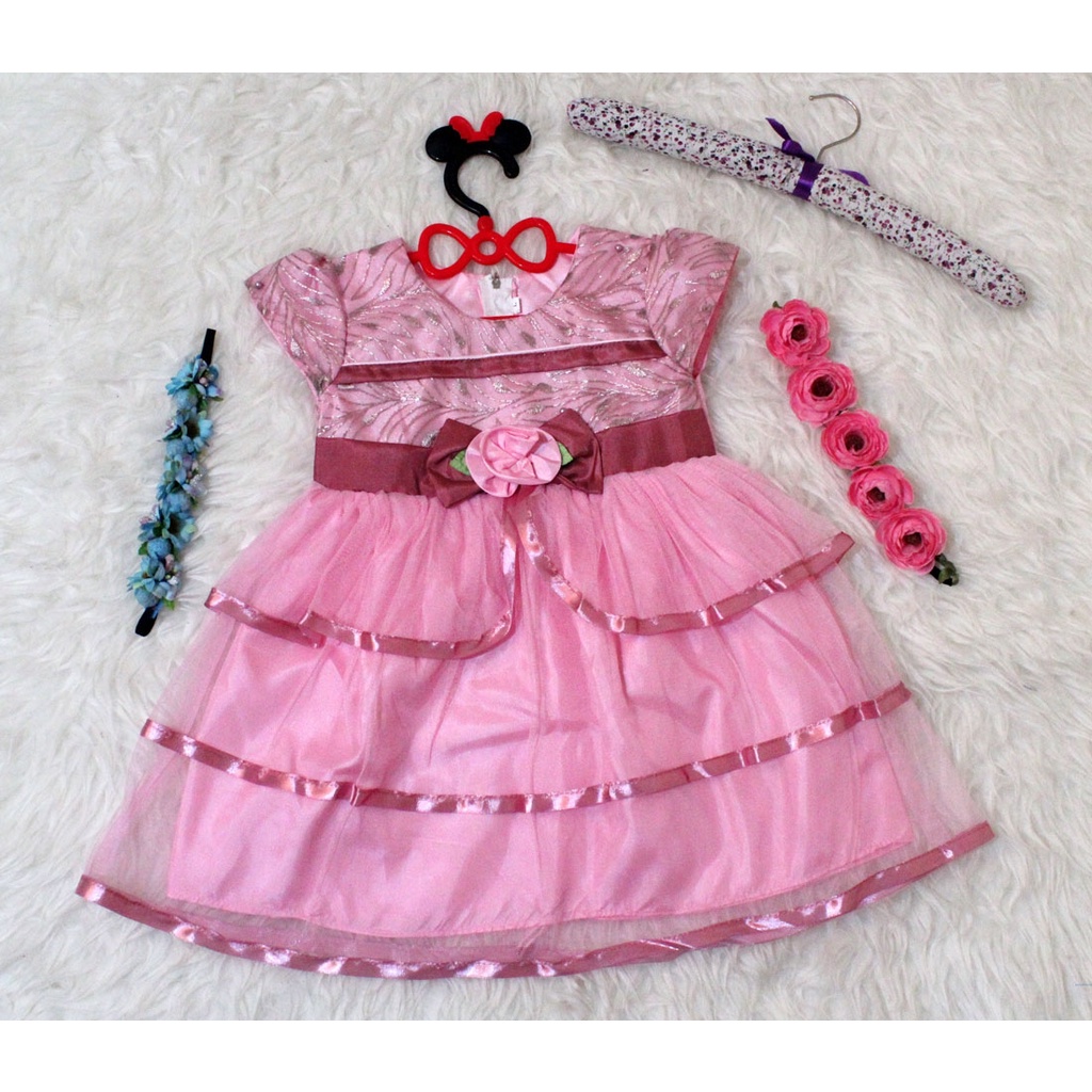 Dress Kids Senni/Gaun Pesta Anak / Dress Ultah Anak 3 -5 tahun/Baju Pesta Good Premium