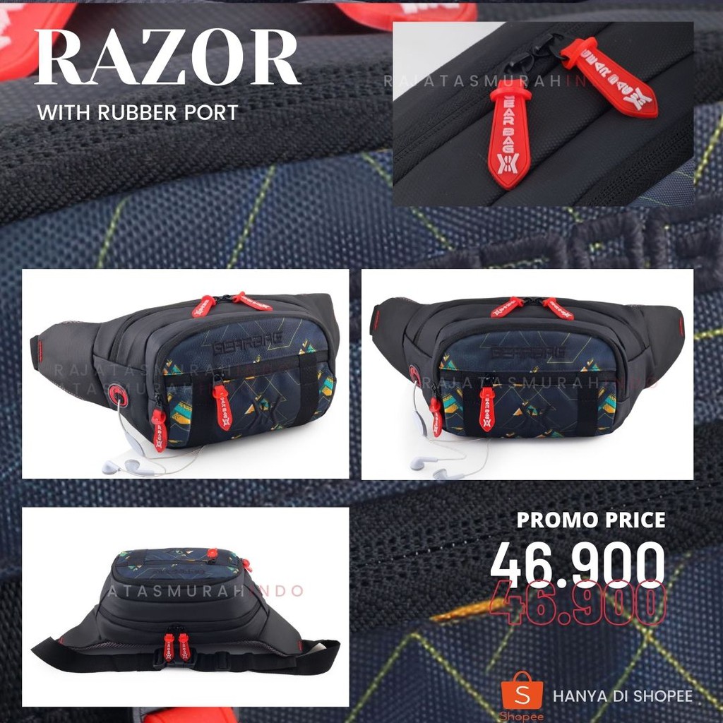 PARADE WAISTBAG - BIG PROMO WAISTBAG PRIA PALING LARIS WITH RUBBER PORT - DISKON