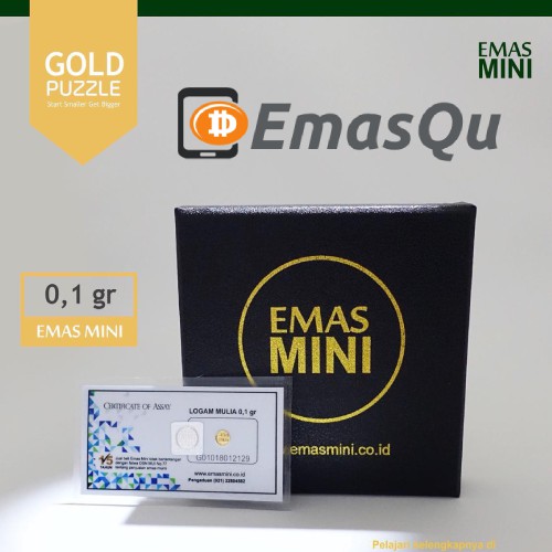 Gold Grain EmasMini Logam Mulia 0,1 Gram