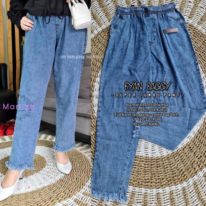 byan baggy jumbo pants celana baggy jeans by maritza