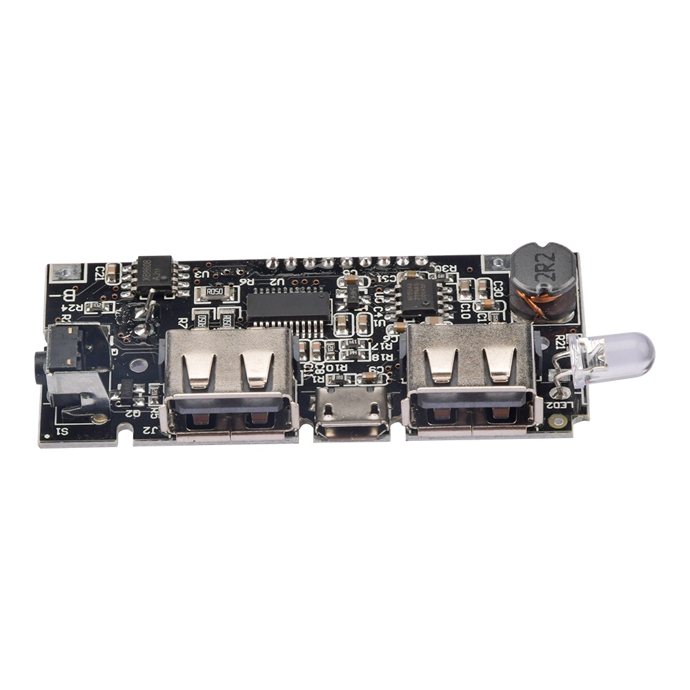 Papan Pcb Power Bank 18650 Dual Usb 5v 1a 2.1a Diy