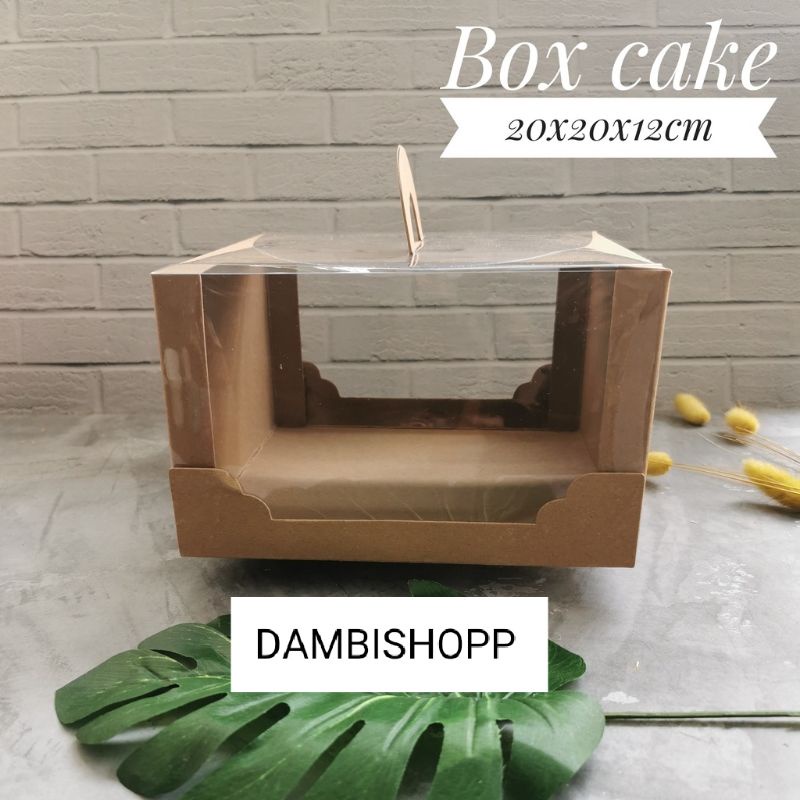 CAKE BOX PEGANGAN + MIKA TEMBUS PANDANG