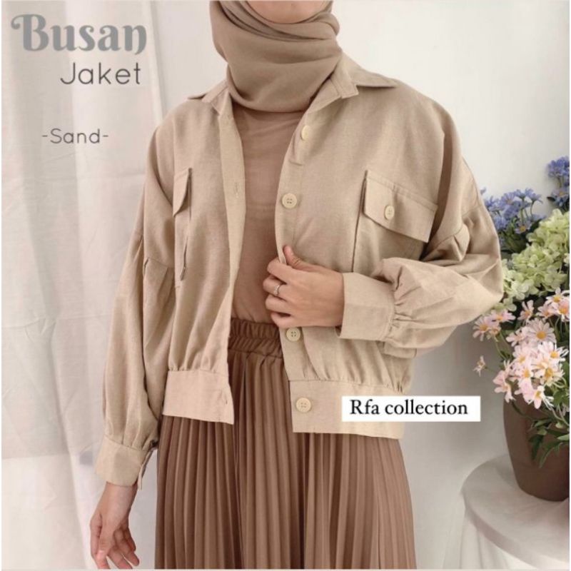 Busan Jaket Linen Oversize Korean Style Premium Quality